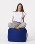 Atelier Del Sofa Square Pouf - Blue